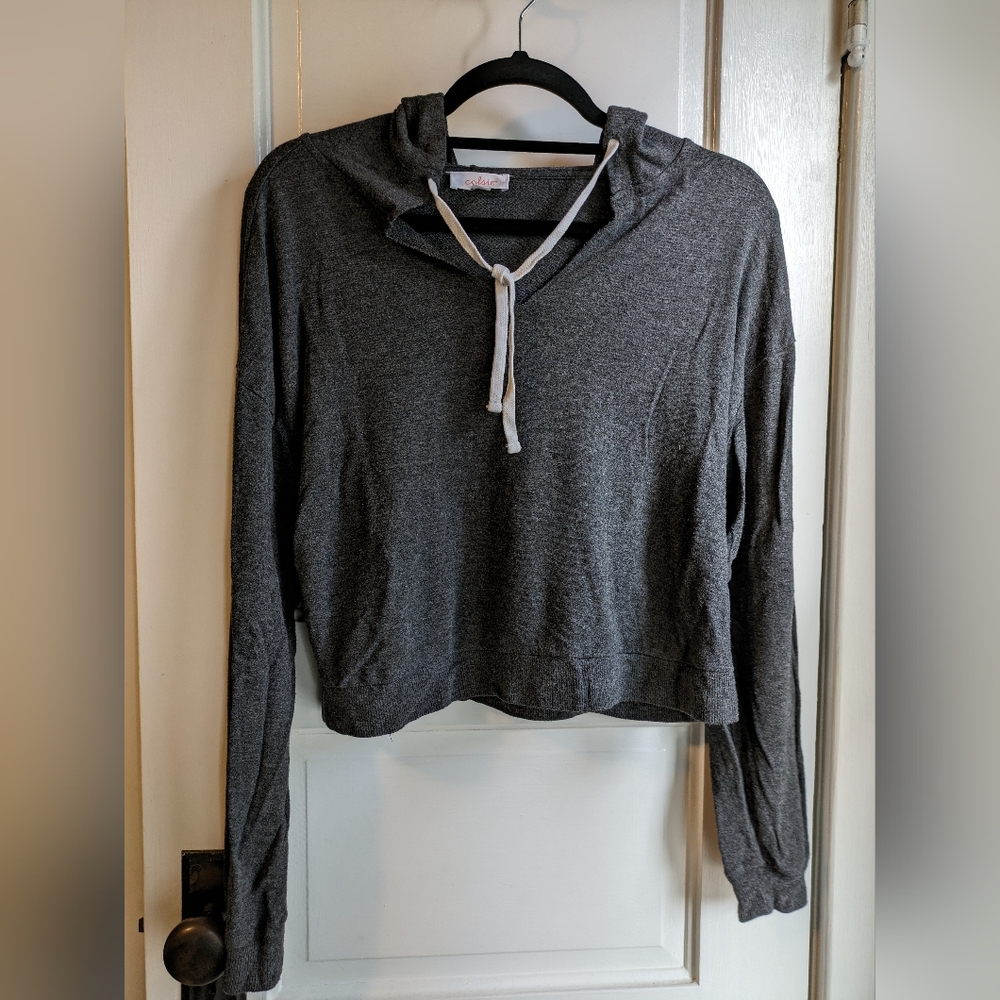Colsie Cropped Lounge Hoodie